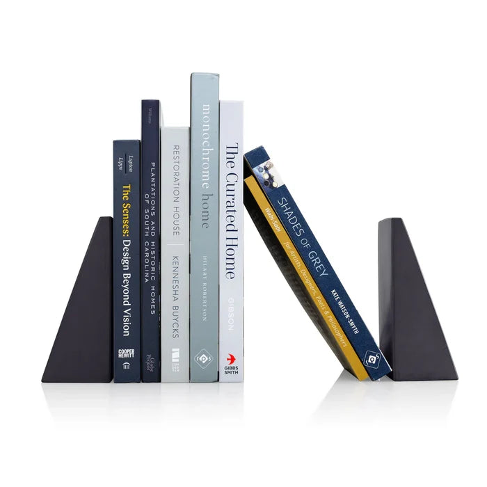 Angular Bookends - charcoal