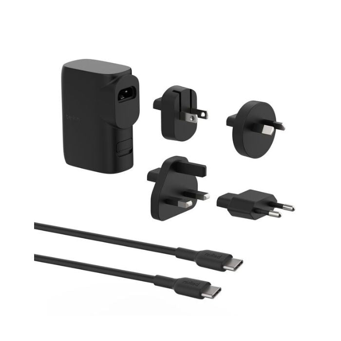 Belkin Wall Charger Hybrid AC & Power Bank, 5000Mah, 45Watts, Black