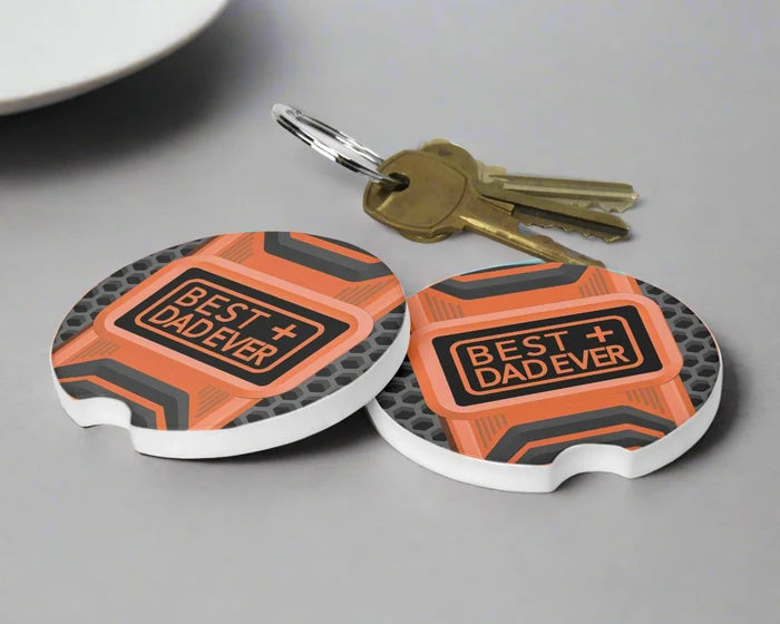 Best Dad Ever | Car Coaster Set
