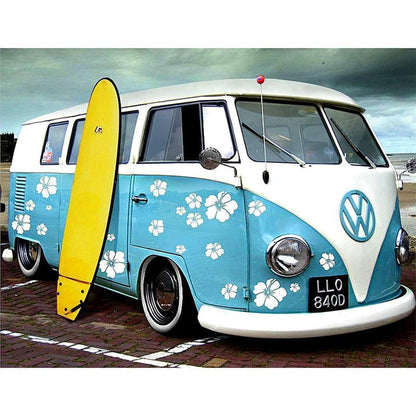 Blue Car Diamond Painting Kit - DIY