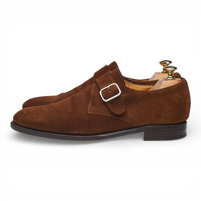 Brown Suede Monk Strap UK 6.5