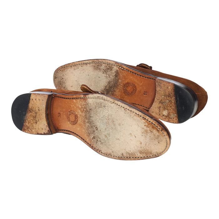 Brown Suede Monk Strap UK 6.5