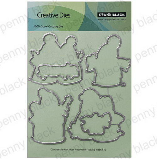 Bundled Snowman Stamp and Die Set by Penny Black