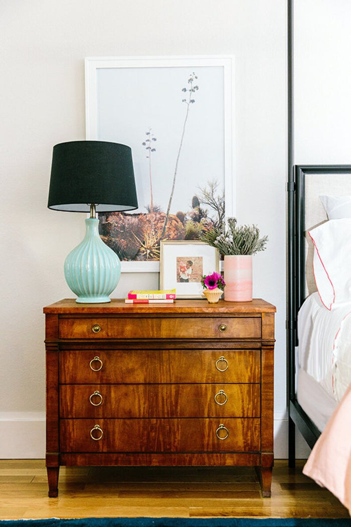 Capri Ring Drawer Pulls in Worn Brass Finish — installed on furniture for styling; furniture is separate