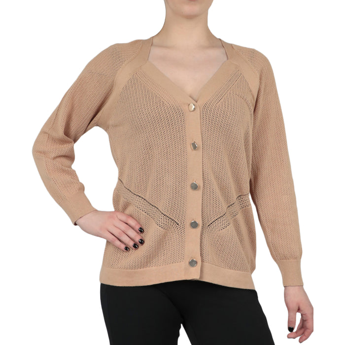 Cardigan With Directional Knitting