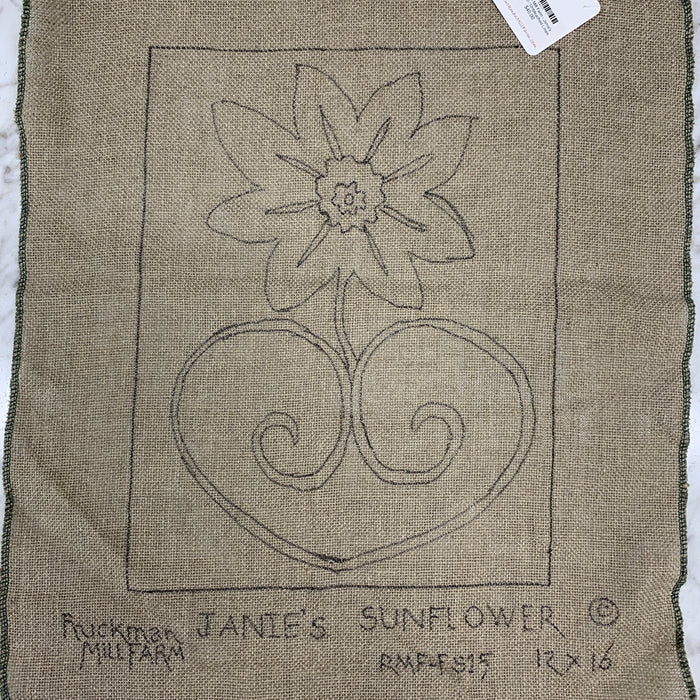 Discount Patterns - Janie's Sunflower, on monk's cloth