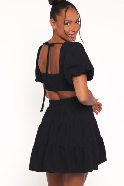 Petal and Pup USA DRESSES Doris Mini Dress - Black