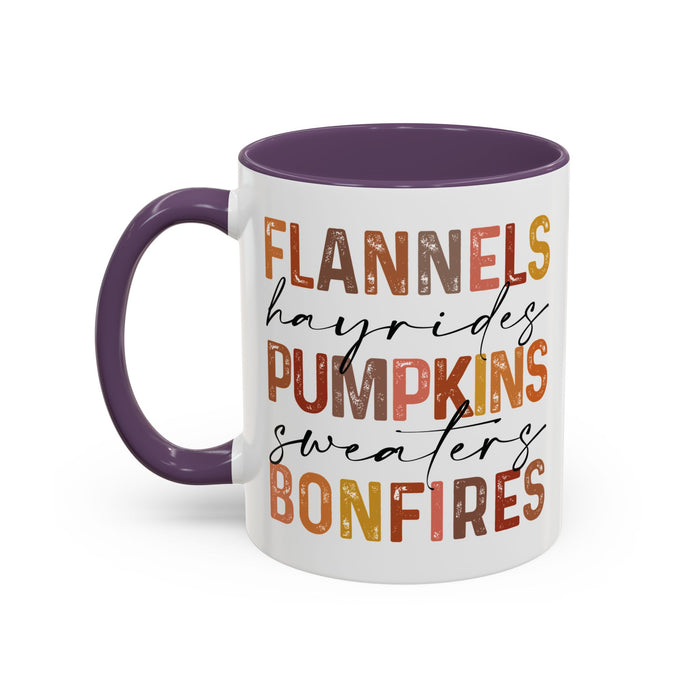 Fall Favorites ceramic coffee mug in Purple