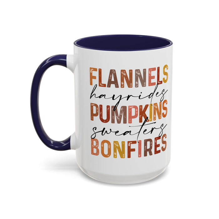 Fall Favorites ceramic coffee mug in Navy
