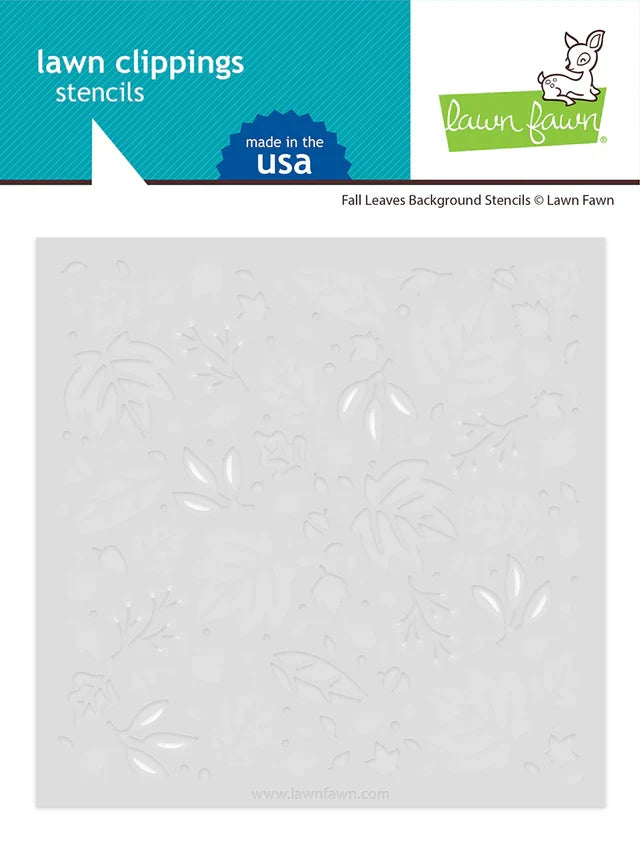 fall leaves background stencil by lawn fawn