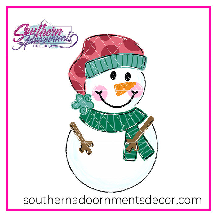 Floppy Hat Snowman Blank