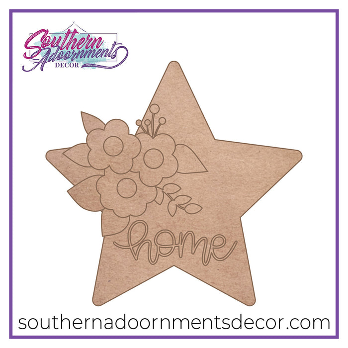 Floral Star Blank
