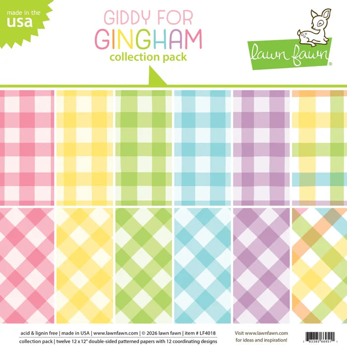 Giddy For Gingham Collection Pack 12x12 (Lawn Fawn)
