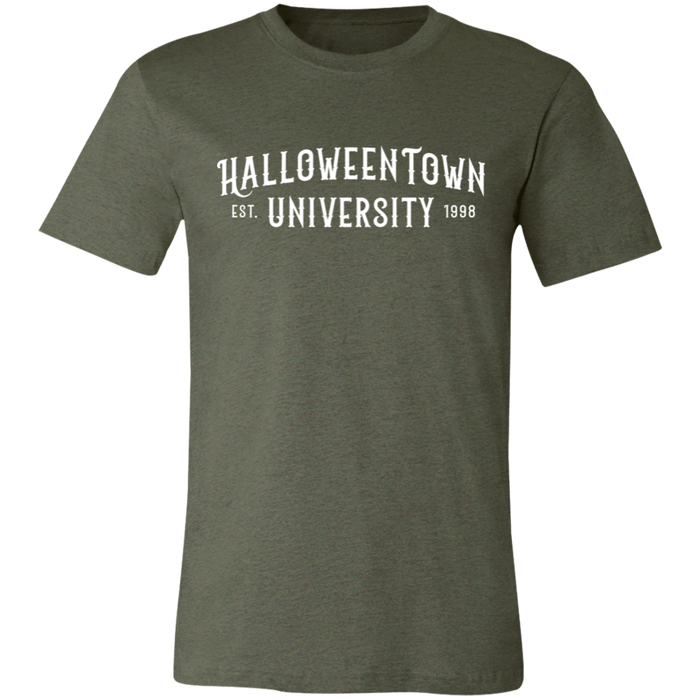 Halloweentown University graphic t-shirt in Heather Military Green