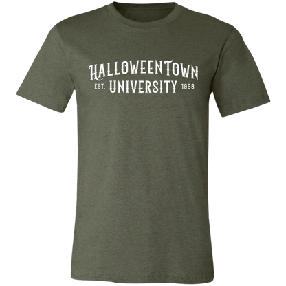Halloweentown University graphic t-shirt in Heather Military Green