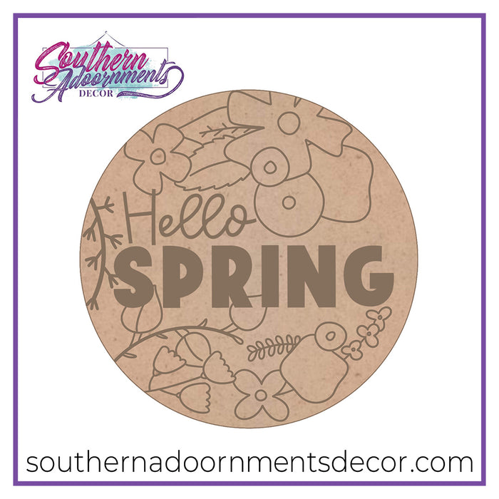Hello Spring Blooms Blank