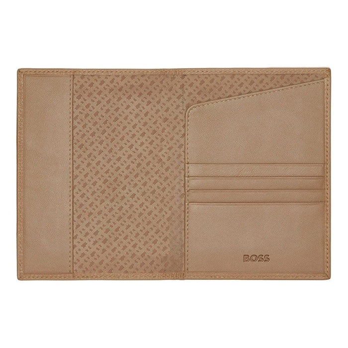 HUGO BOSS Reisebrieftasche, Classic Grained, Camel, 5
