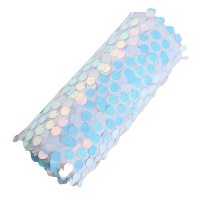 Blue and iridescent sequin roll for crafting and decoration