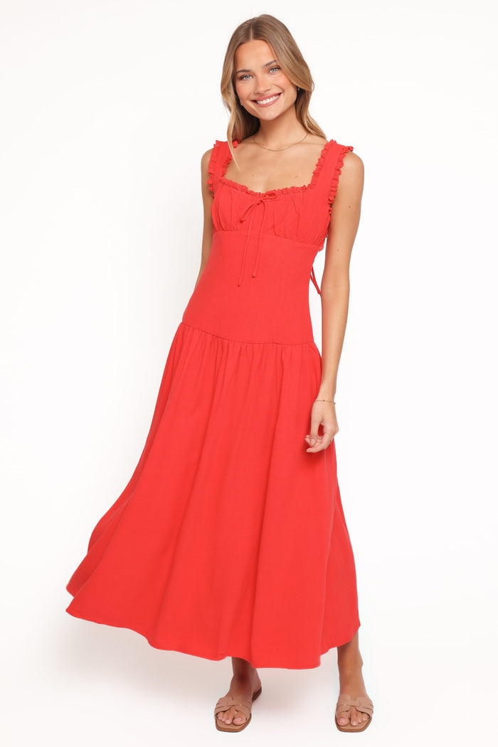 Petal and Pup USA DRESSES Joann Midi Dress - Red