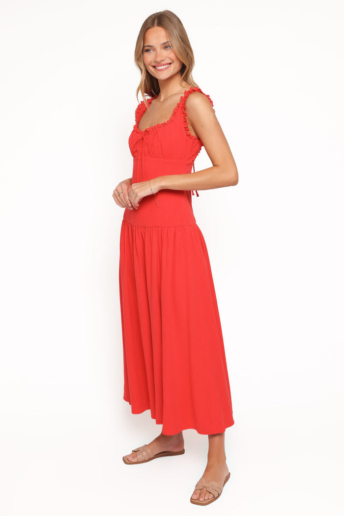Petal and Pup USA DRESSES Joann Midi Dress - Red