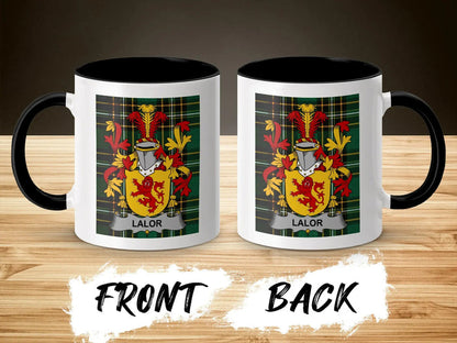 Lalor Irish National Tartan ceramic accent mug