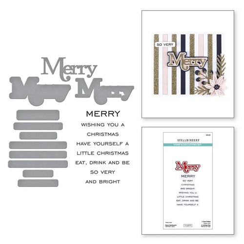 Merry sentiments stamp & die by Spellbinders