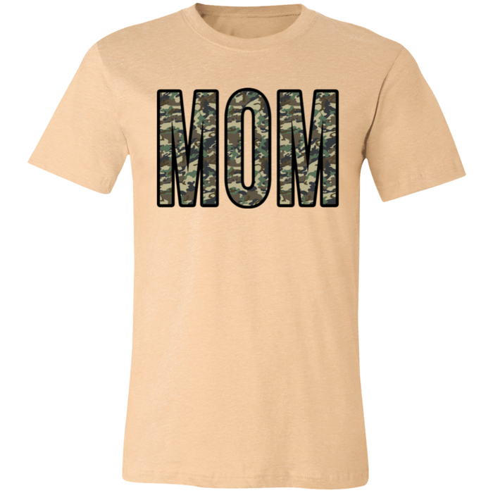 Mom Camo graphic t-shirt in Heather Sand Dune