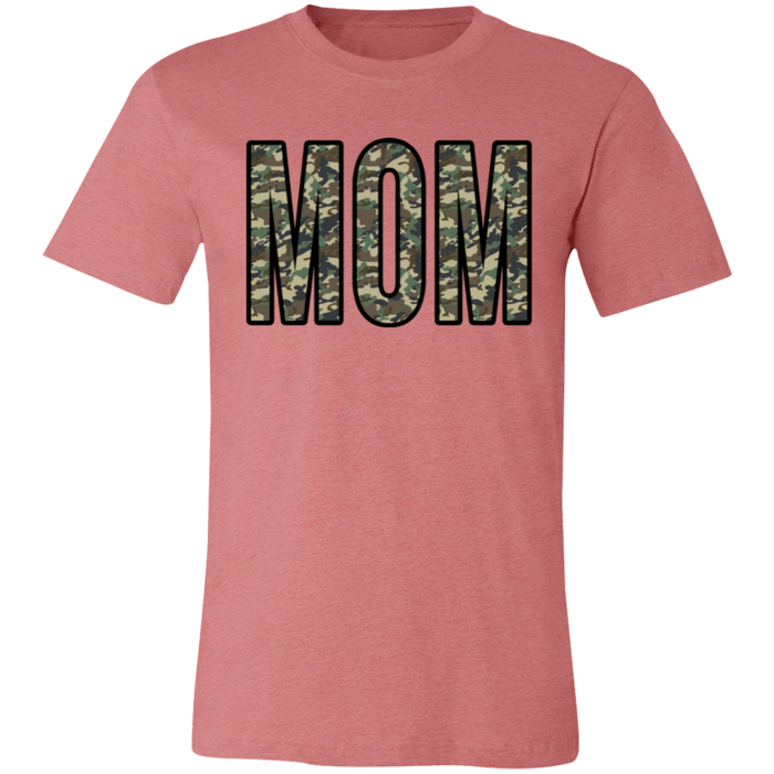 Mom Camo graphic t-shirt in Heather Mauve