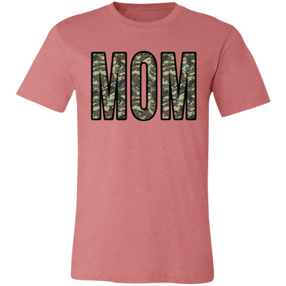 Mom Camo graphic t-shirt in Heather Mauve