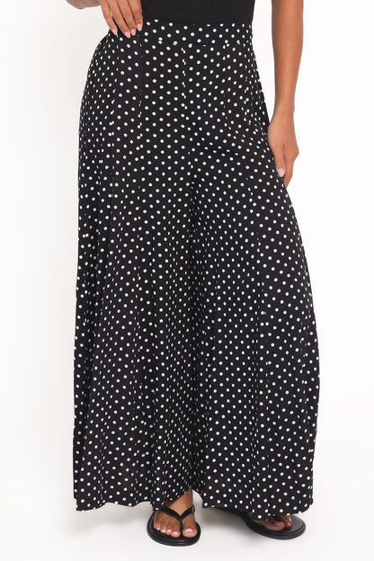 Petal and Pup USA BOTTOMS Neveah Pant - Black Polka Dot