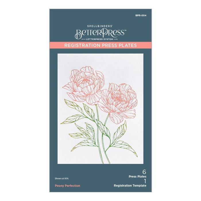 peony perfection  betterpress plate by spellbinders