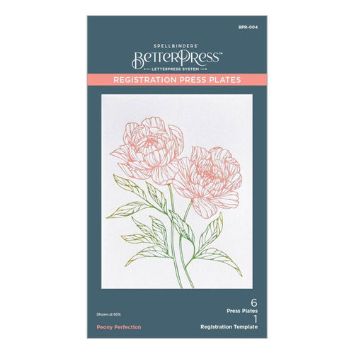 peony perfection  betterpress plate by spellbinders