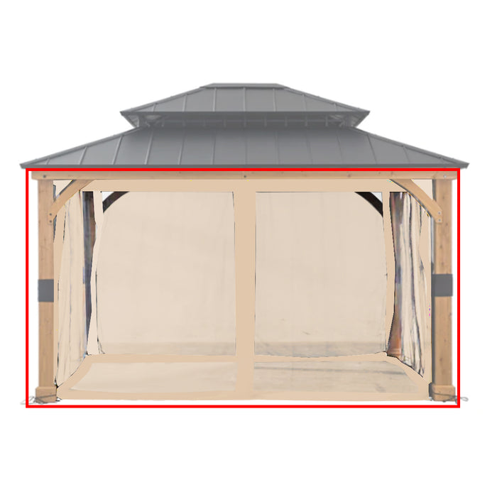 Replacement Netting Set for A102013104, A102013105 Hard Top Gazebo