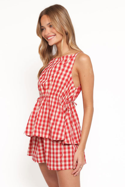Petal and Pup USA TOPS Rory Top - Red Gingham