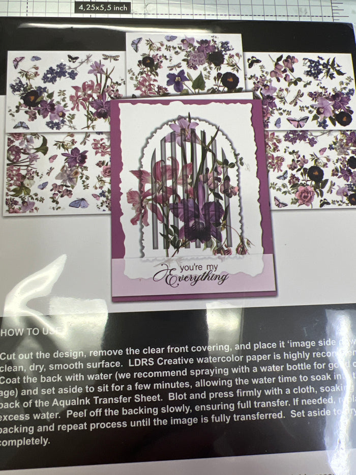 Royal bouquets Aquaink Transfer Sheets by LDRS Creative