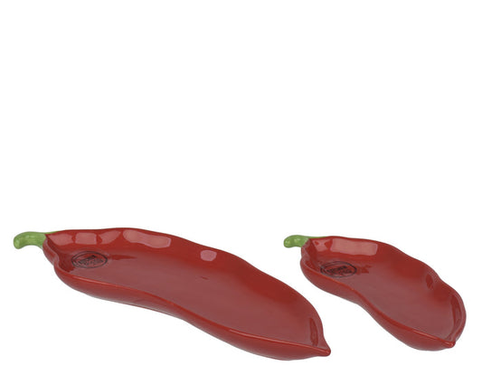 Set of Two Snack Plates - Chillis
