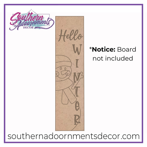 Snowman Porch Leaner Lettering Set Blank