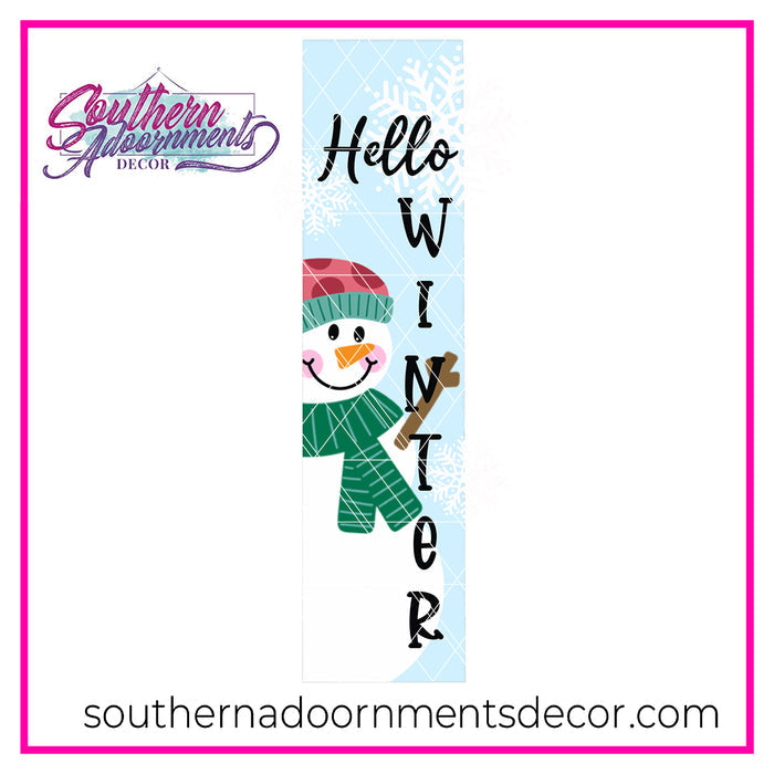 Snowman Porch Leaner Lettering Set Blank