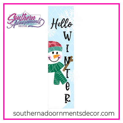 Snowman Porch Leaner Lettering Set Blank