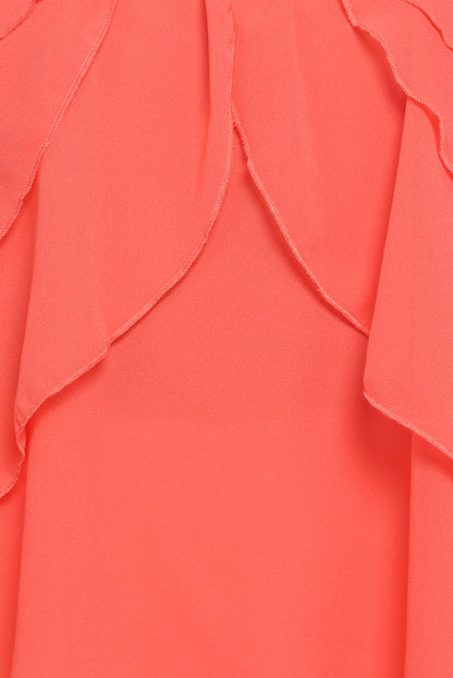 Petal and Pup USA TOPS Zorina Halter Neck Chiffon Top - Sherbert